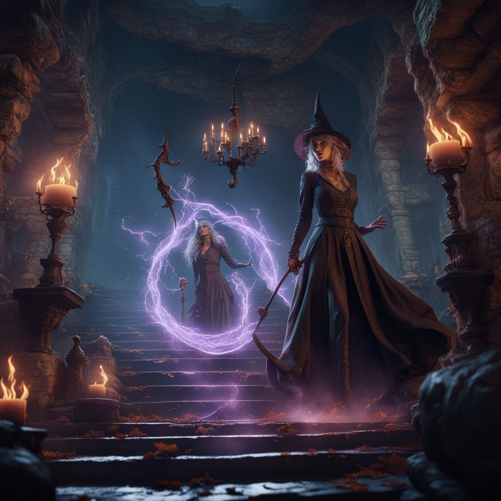 Detailed Matte Painting of Witches
