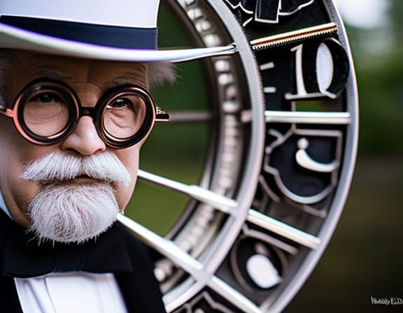 Dr. Demento in Clockwork Time Machine Portrait