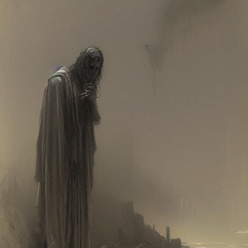 Infernal Demon Emerges, Horror Illustration