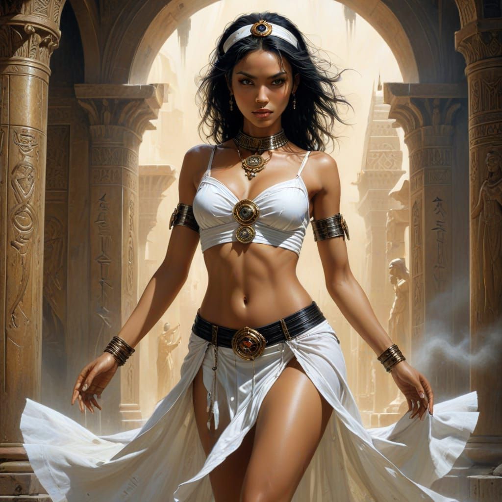 Gothic Goddess Nurse in a Victorian-Inspired Setting