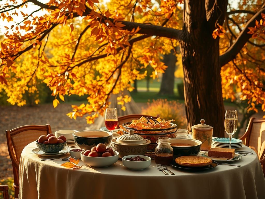 Autumn Feast in Golden Light