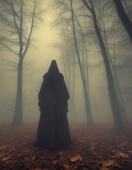 Dark Romanticism: Puritan Woman with Occult Book
