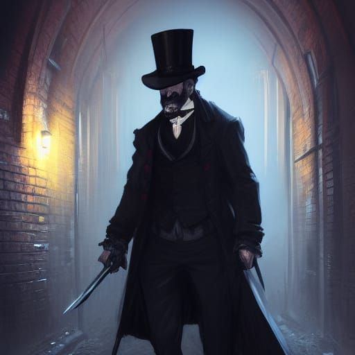 Hyperdetailed Dark Fantasy Portrait of Jack the Ripper