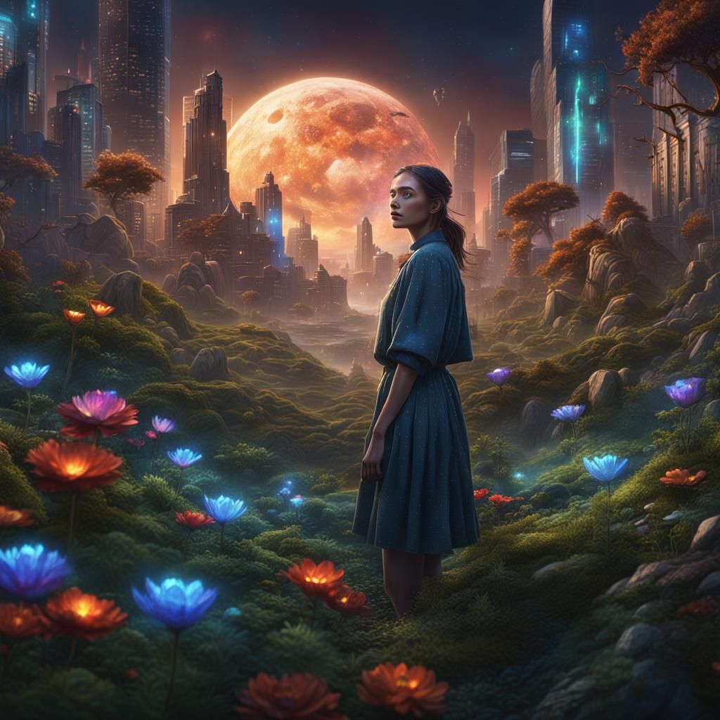 Fantastical Midwest Portrait in Detailed Matte Painting