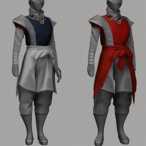 Gothic Jester Outfit in 3D