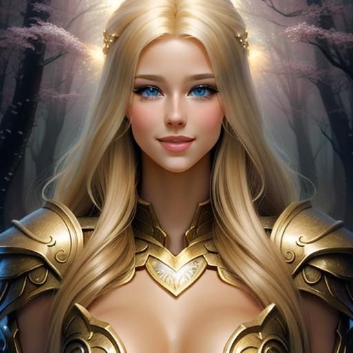 Ethereal Fantasy: Beautiful Blonde Woman in Mist