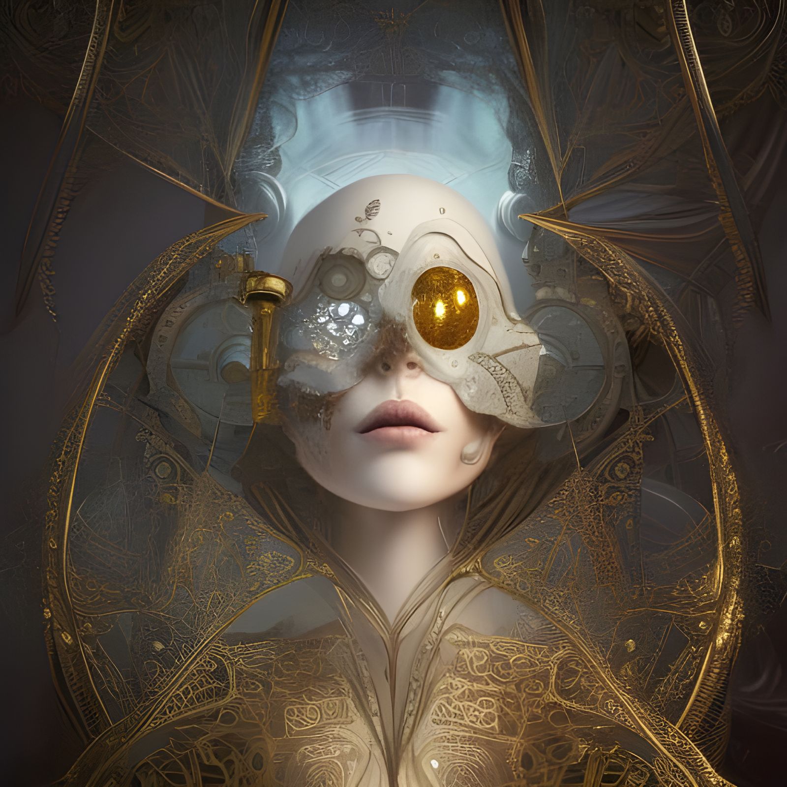 Steampunk Weather Wizard with Clockwork Embellishments