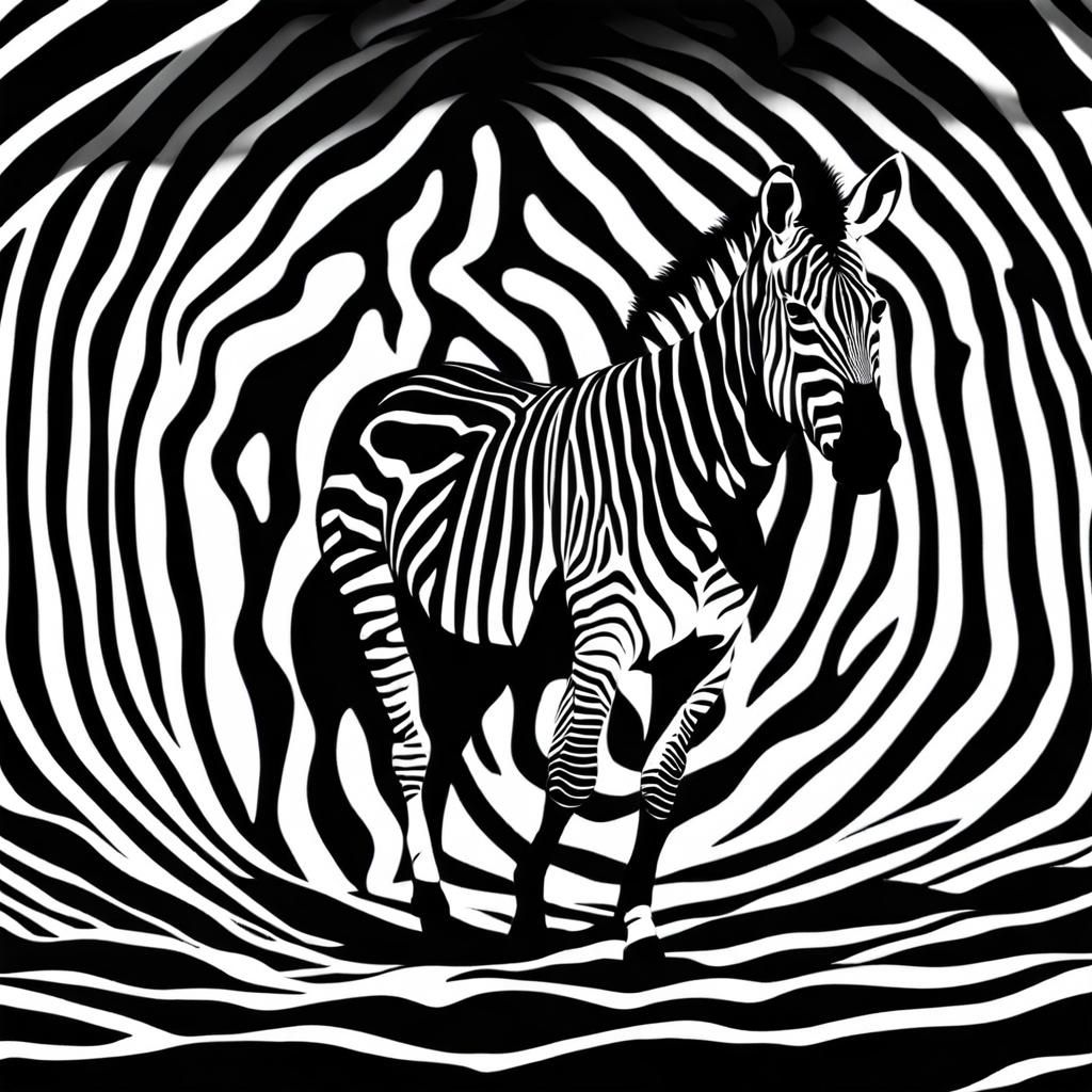 Zebra in High Contrast Cave