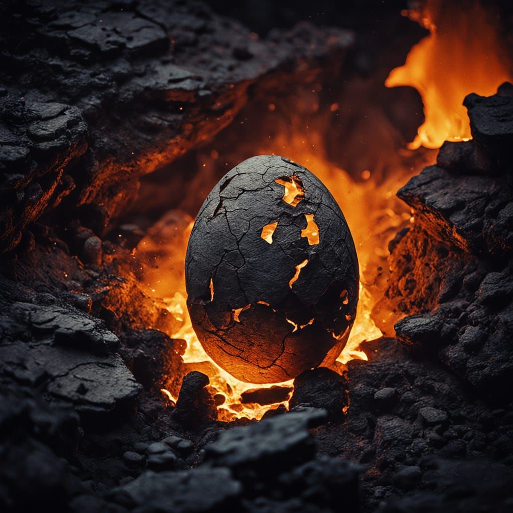 Epic Cinematic Volcanic Egg Scene