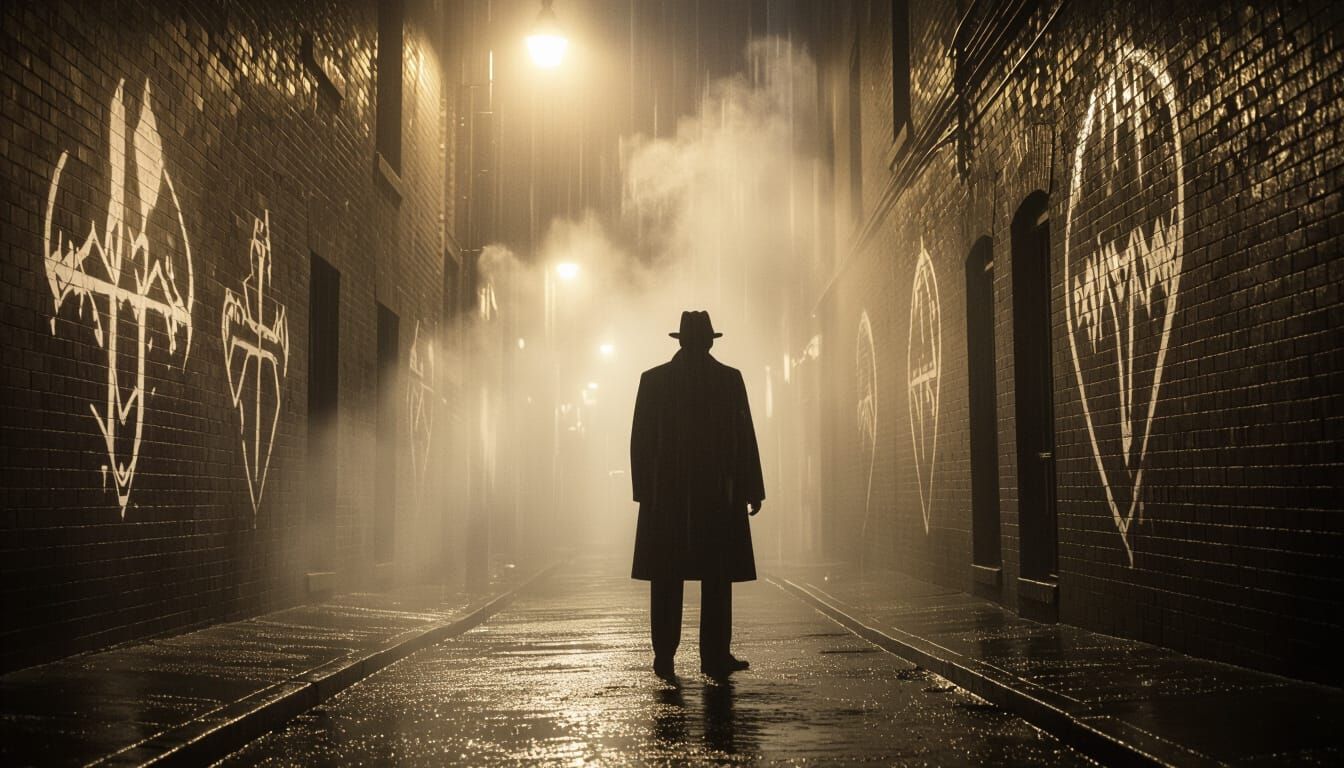 Detective Investigates Bizarre Crime Scene in 1920s Alley