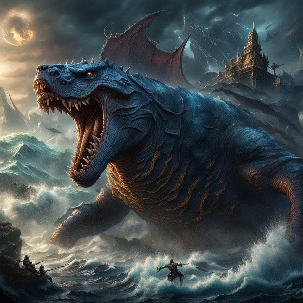 Leviathan and Behemoth Clash: End of World Fantasy