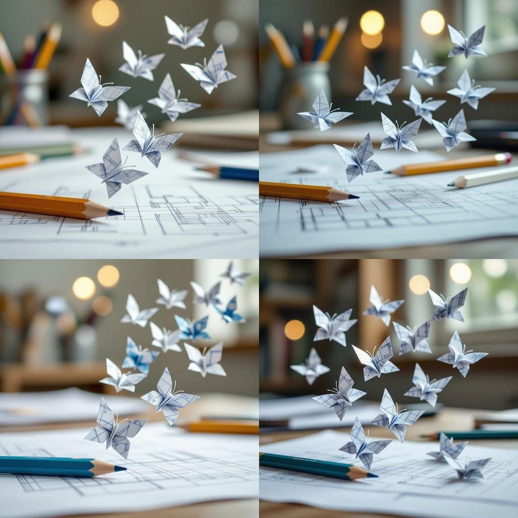 Origami Butterflies Take Flight From Pencil Stub