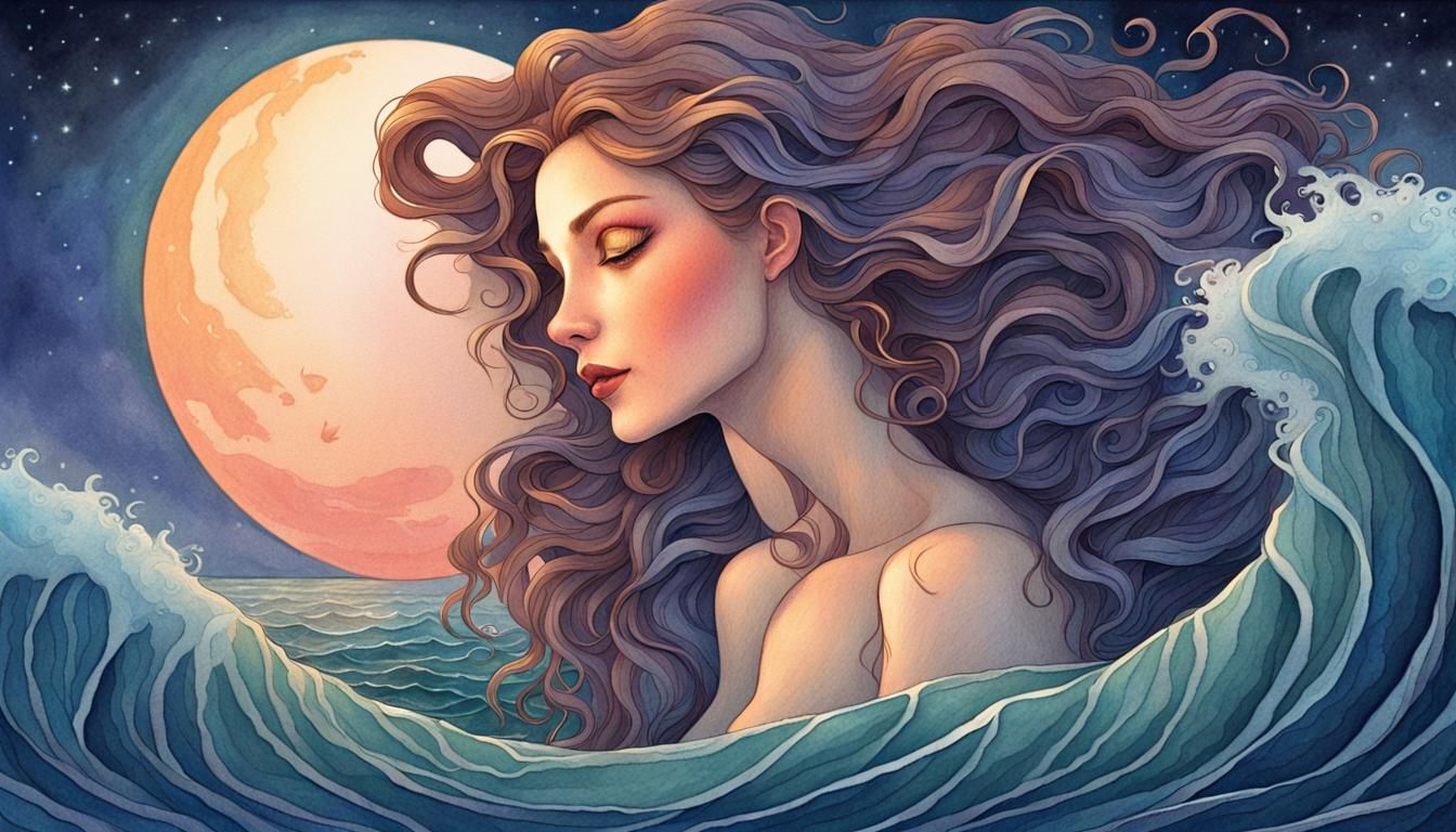 Siren Vocal Training by a Moonlit Ocean