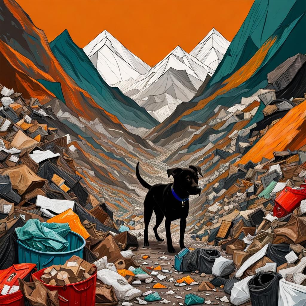 Dystopian Garbage Mountains: Poverty and Decay