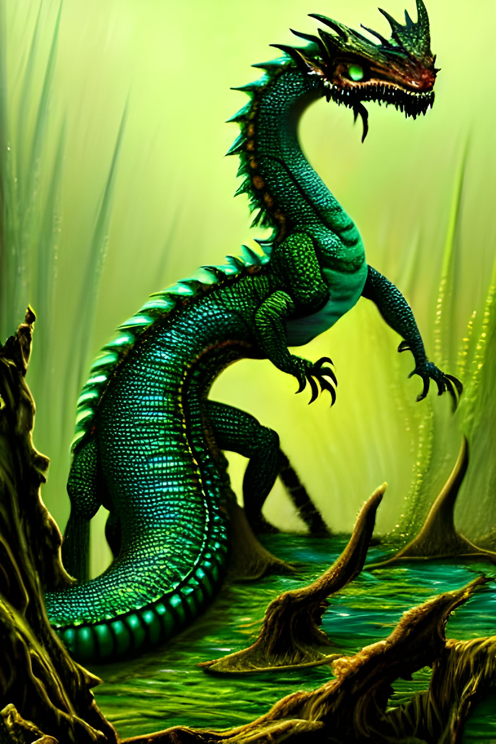 Sleek Green Dragon