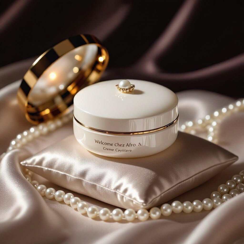 Elegant Pearl Hair Cream Container in Luxurious Style