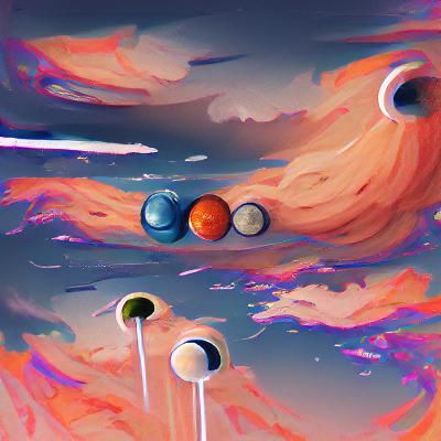 Colorful Planet in Starry Expanse