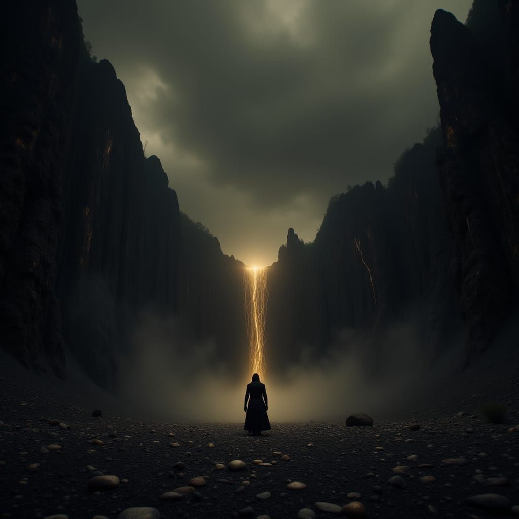 Epic Post-Apocalyptic Scene in Cinematic Noir Style