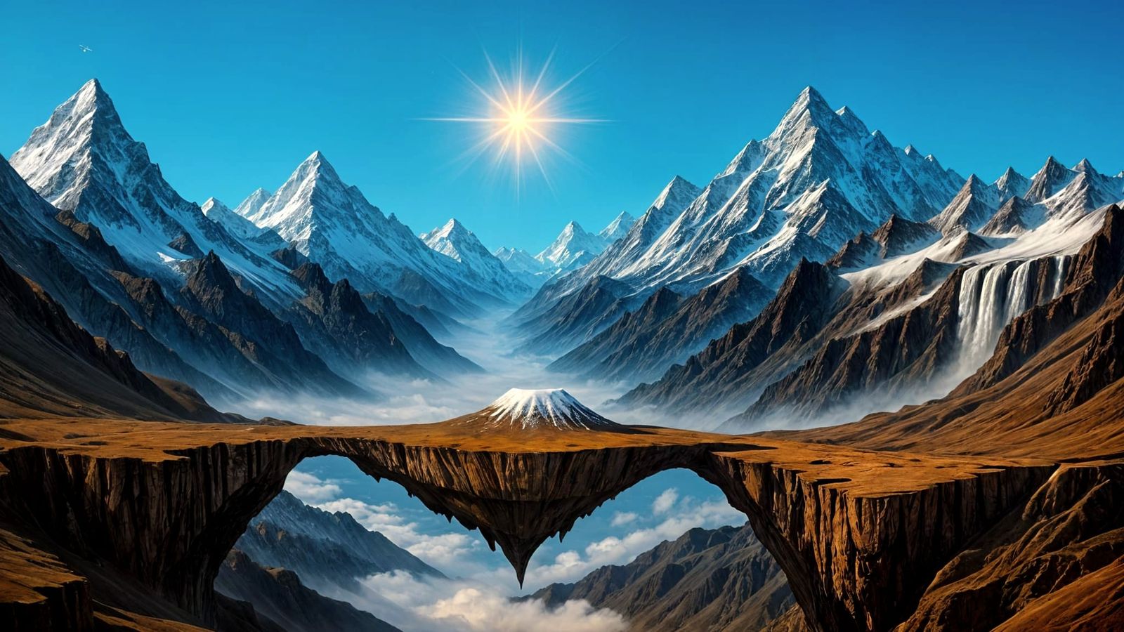 Himalayan Floating Islands: Charcoal Codex Illustration