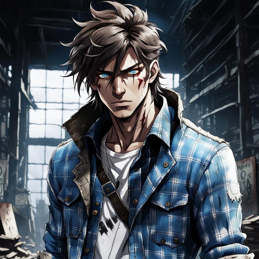 Steampunk Teen with Lightning Powers in Anime Style