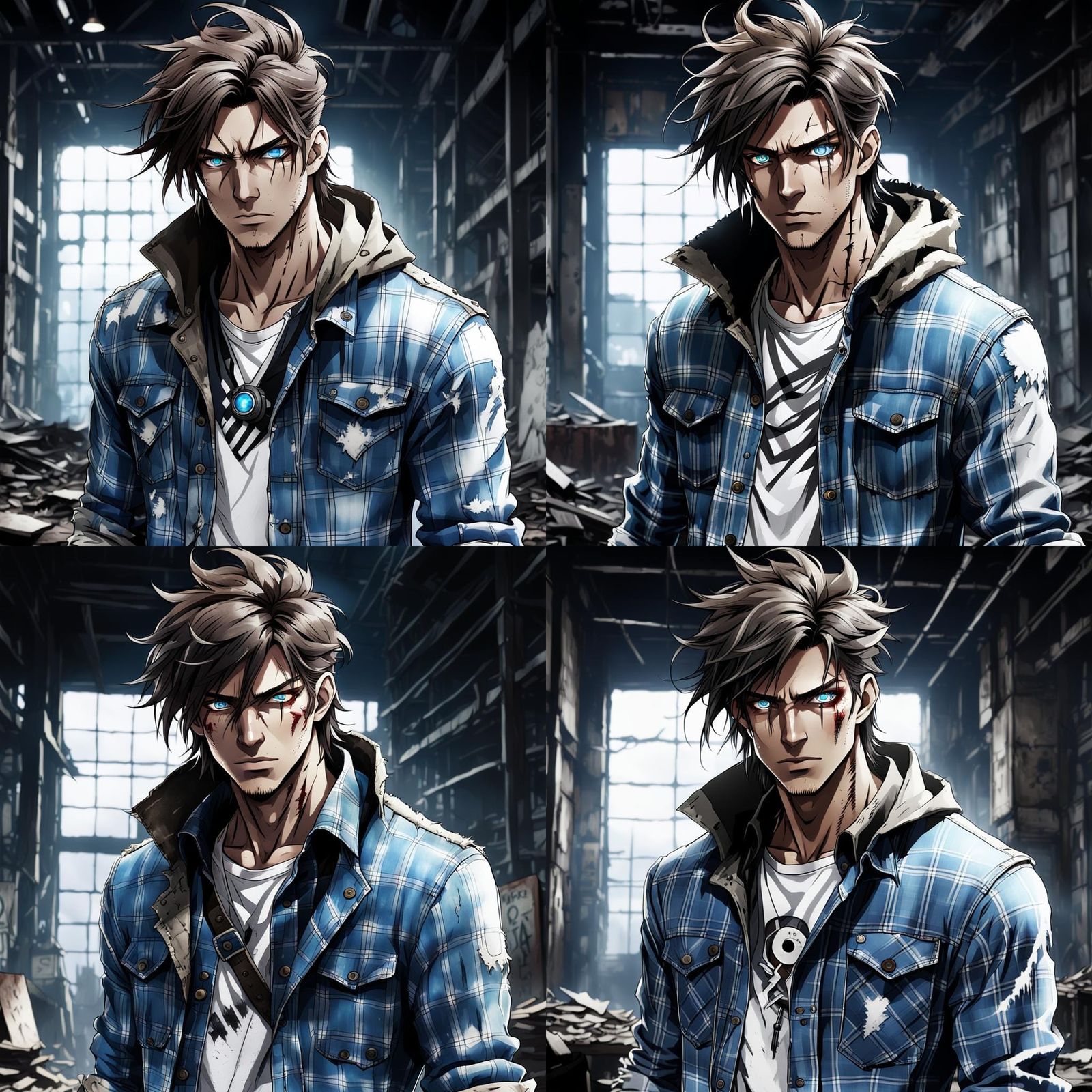 Steampunk Teen with Lightning, Manga Scan Style