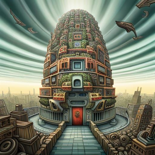 Sinister Sci-Fi Character in Eldritch Horror Style