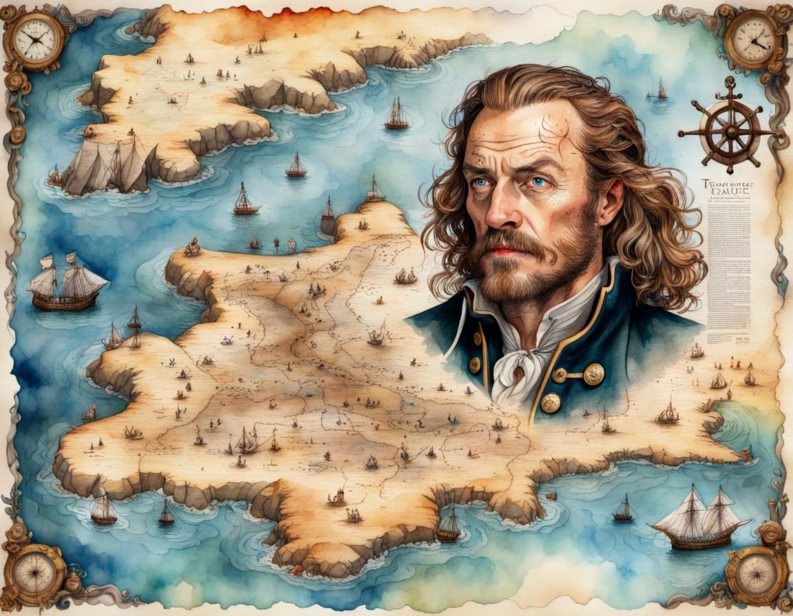 Captain Flint's map of treasure island