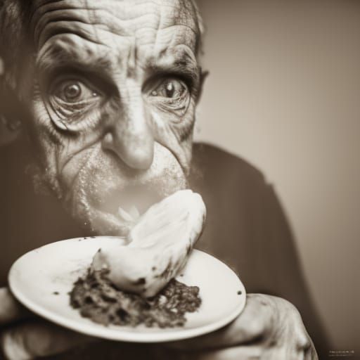 Old people eating all sloppy and gross II