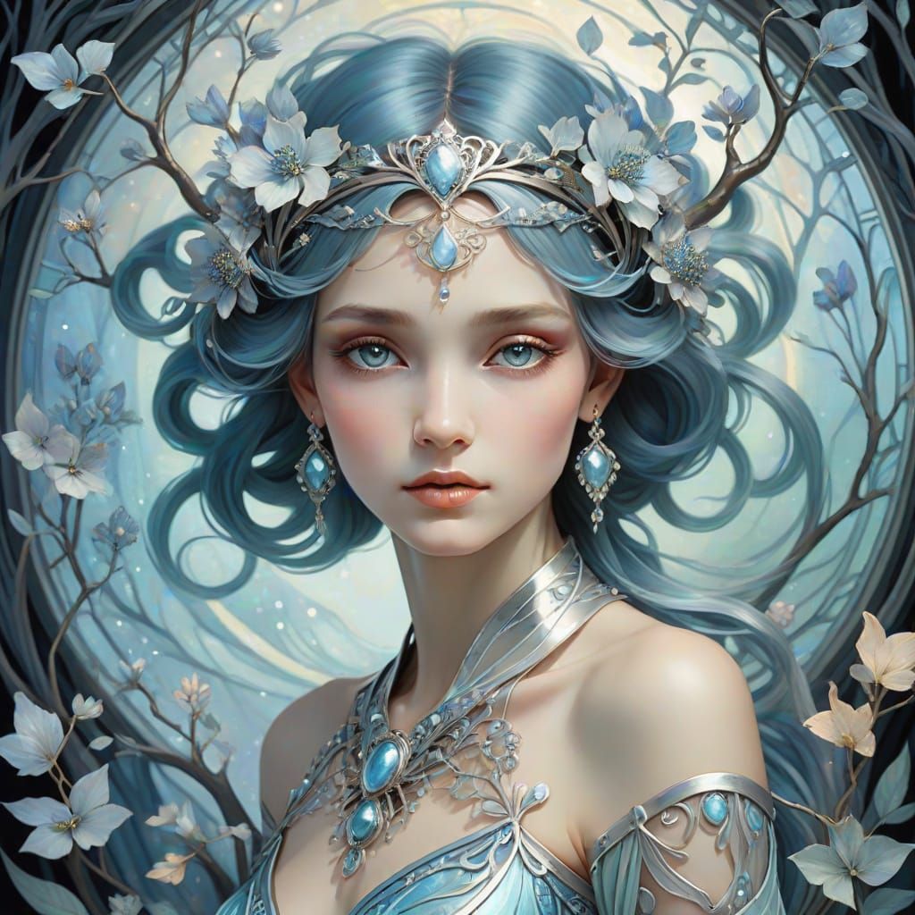 Ethereal Tree of Life Illuminated by Ancient Wisdom