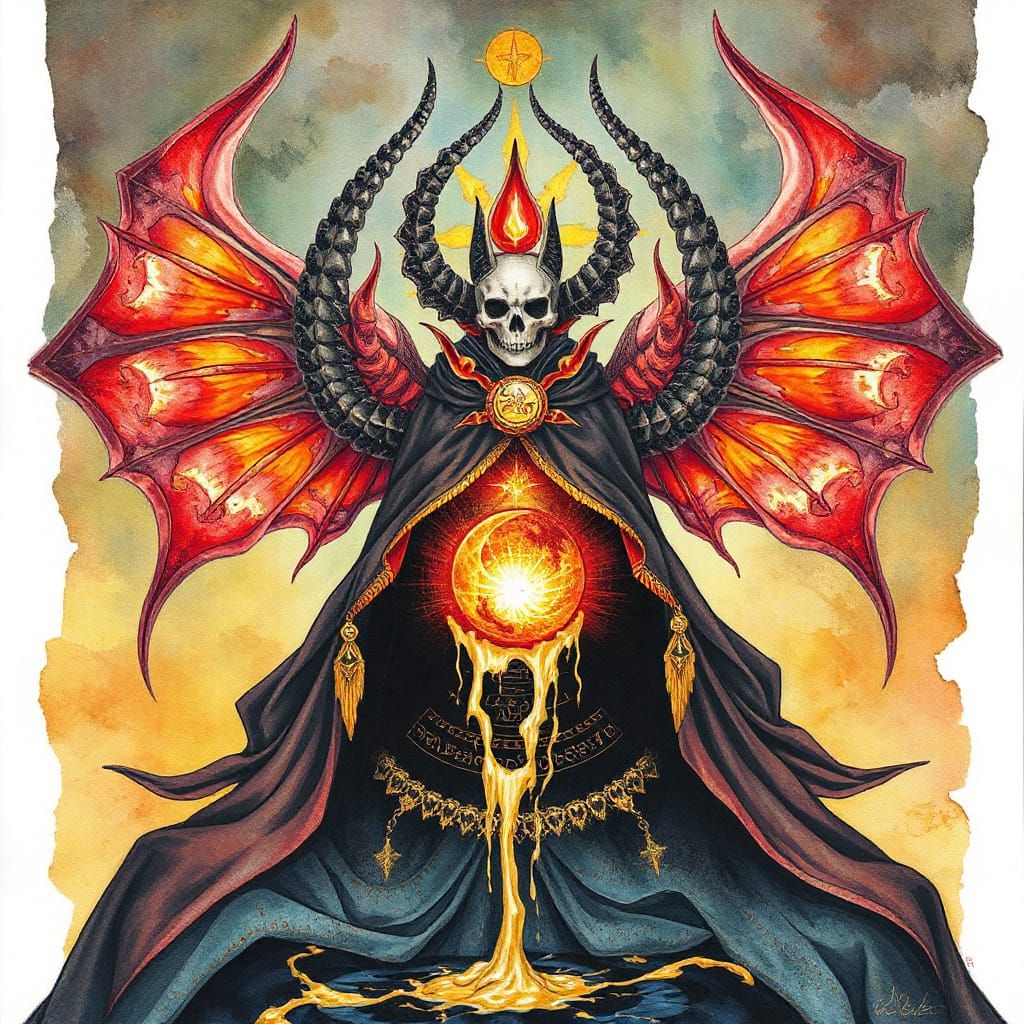 Anthropomorphic Avatar in Modern Occult Style