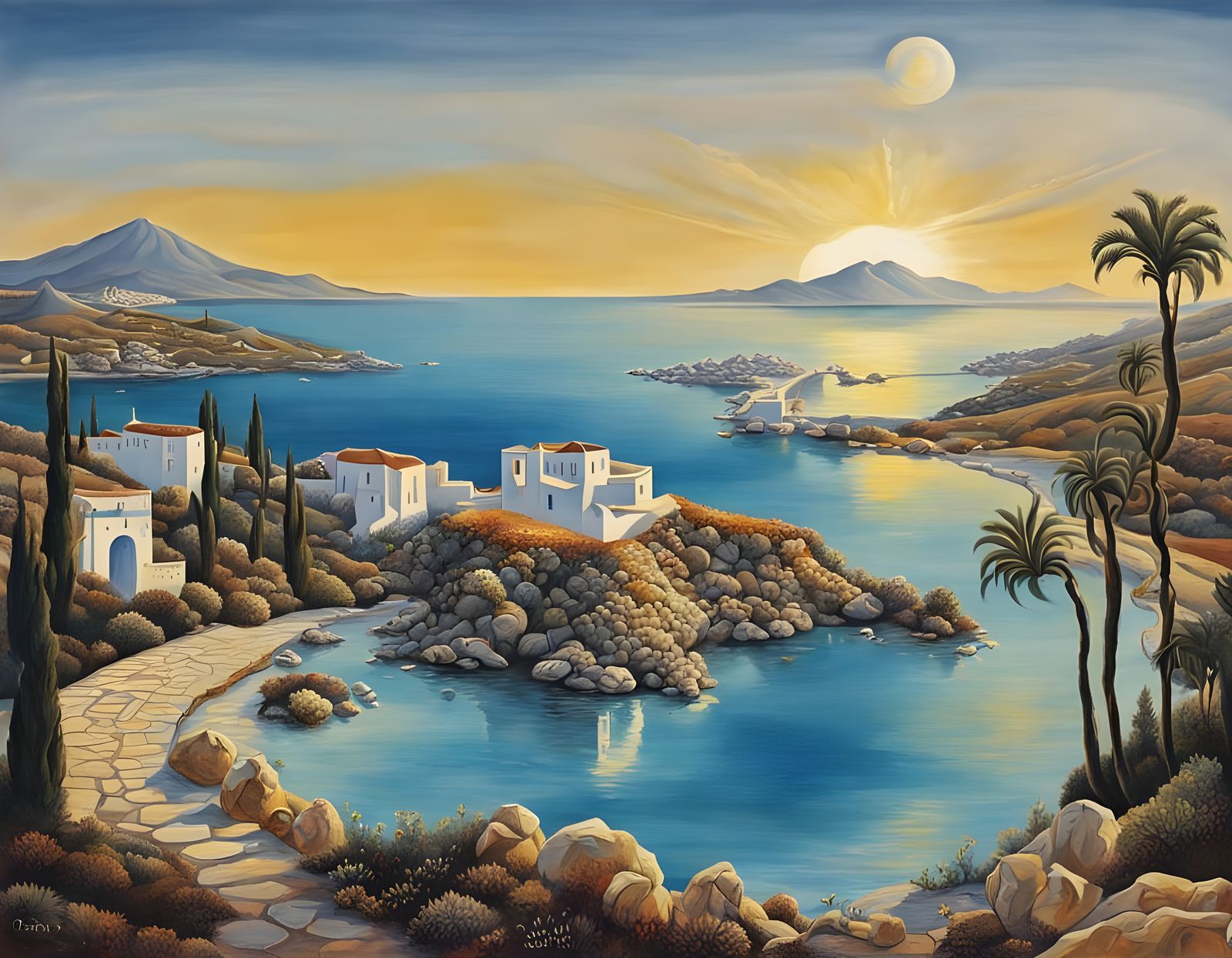 Surreal Landscape in the Style of Salvador Dali