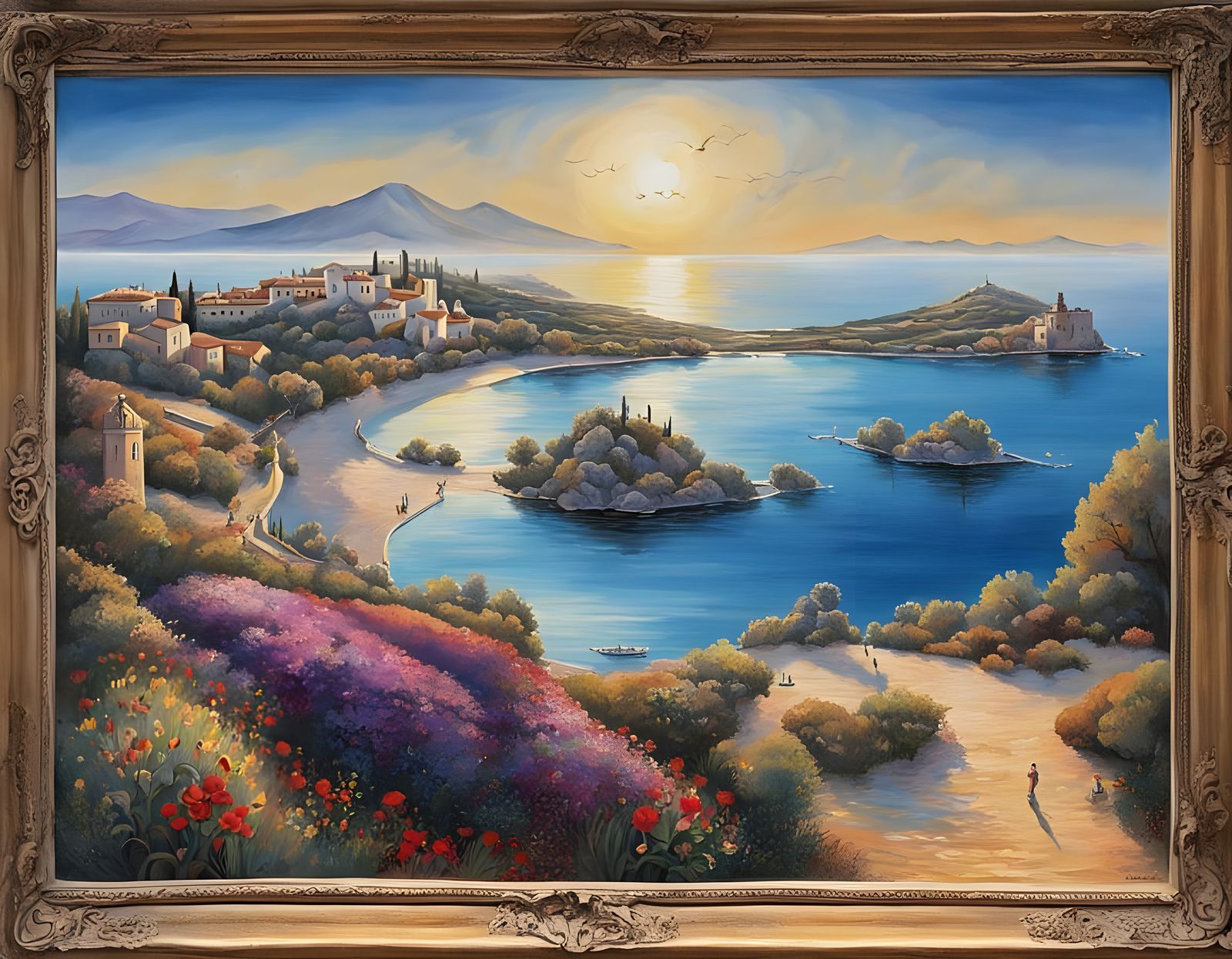 Dreamlike Cyprus Morning in Salvador Dali Style