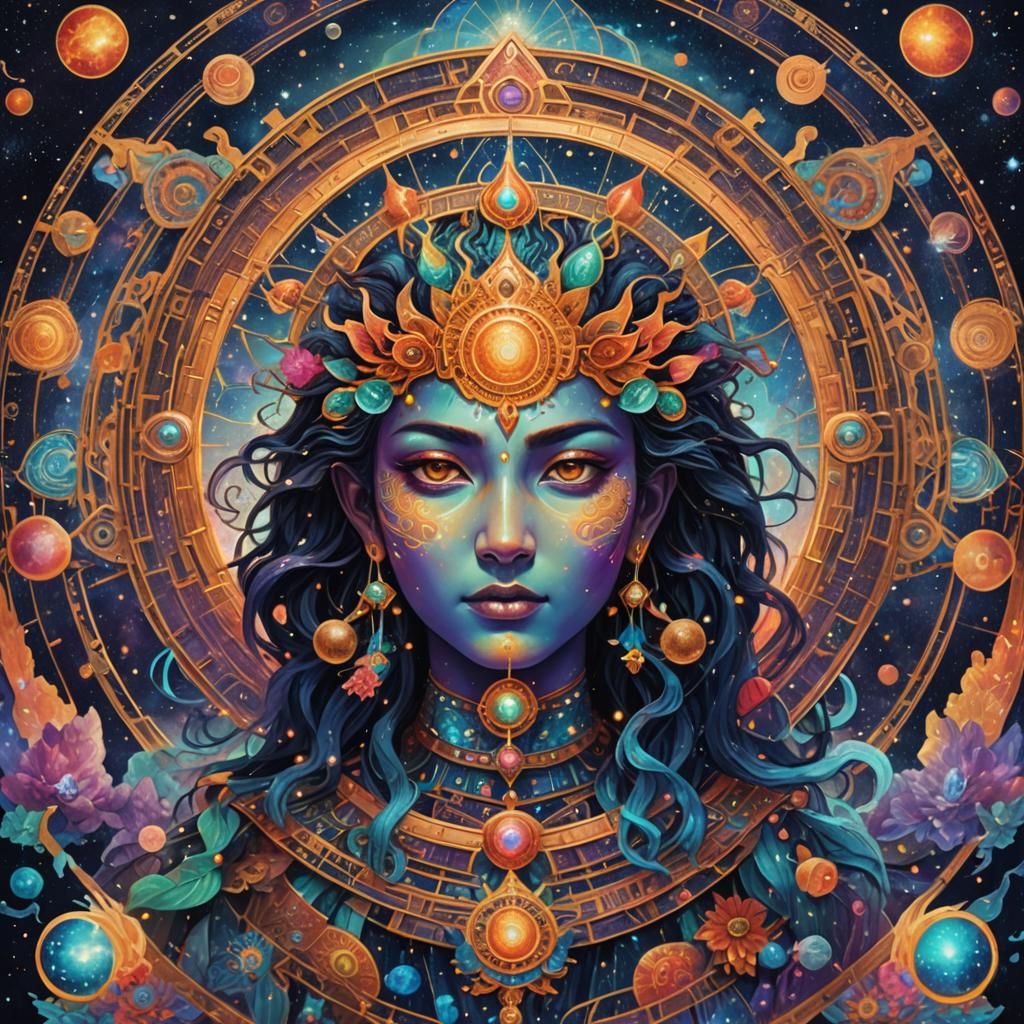 Cosmic Figures in Holographic Astral Illustration