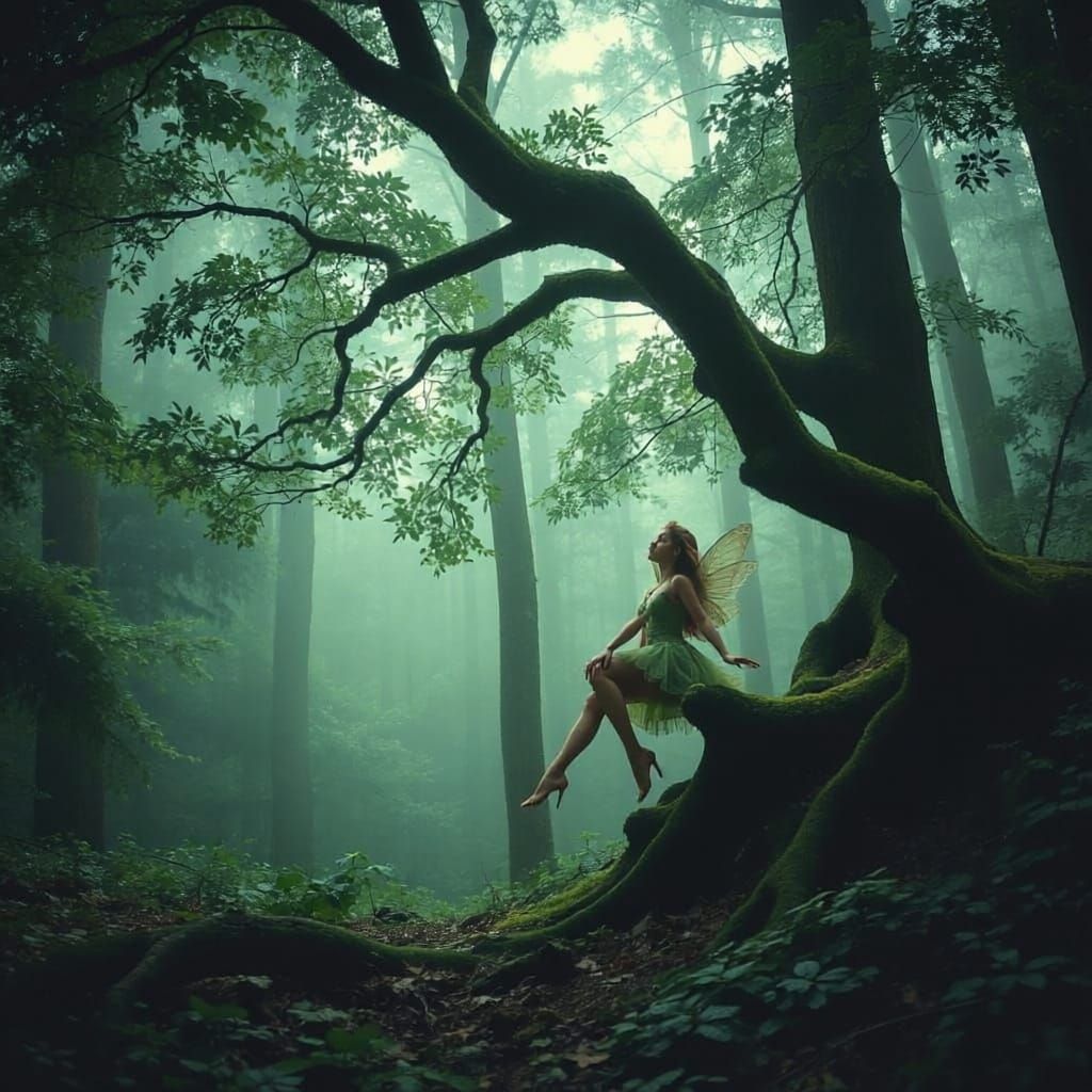 Turquoise Hues with Twinkling Fireflies