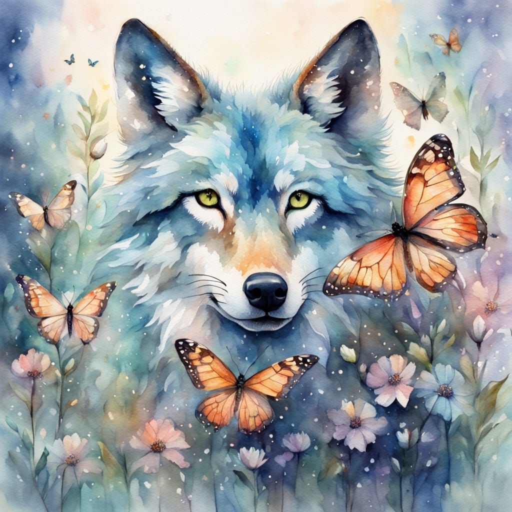Wolf and Butterflies