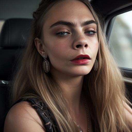 Cara Delevingne Close-up in Grainy Movie Still