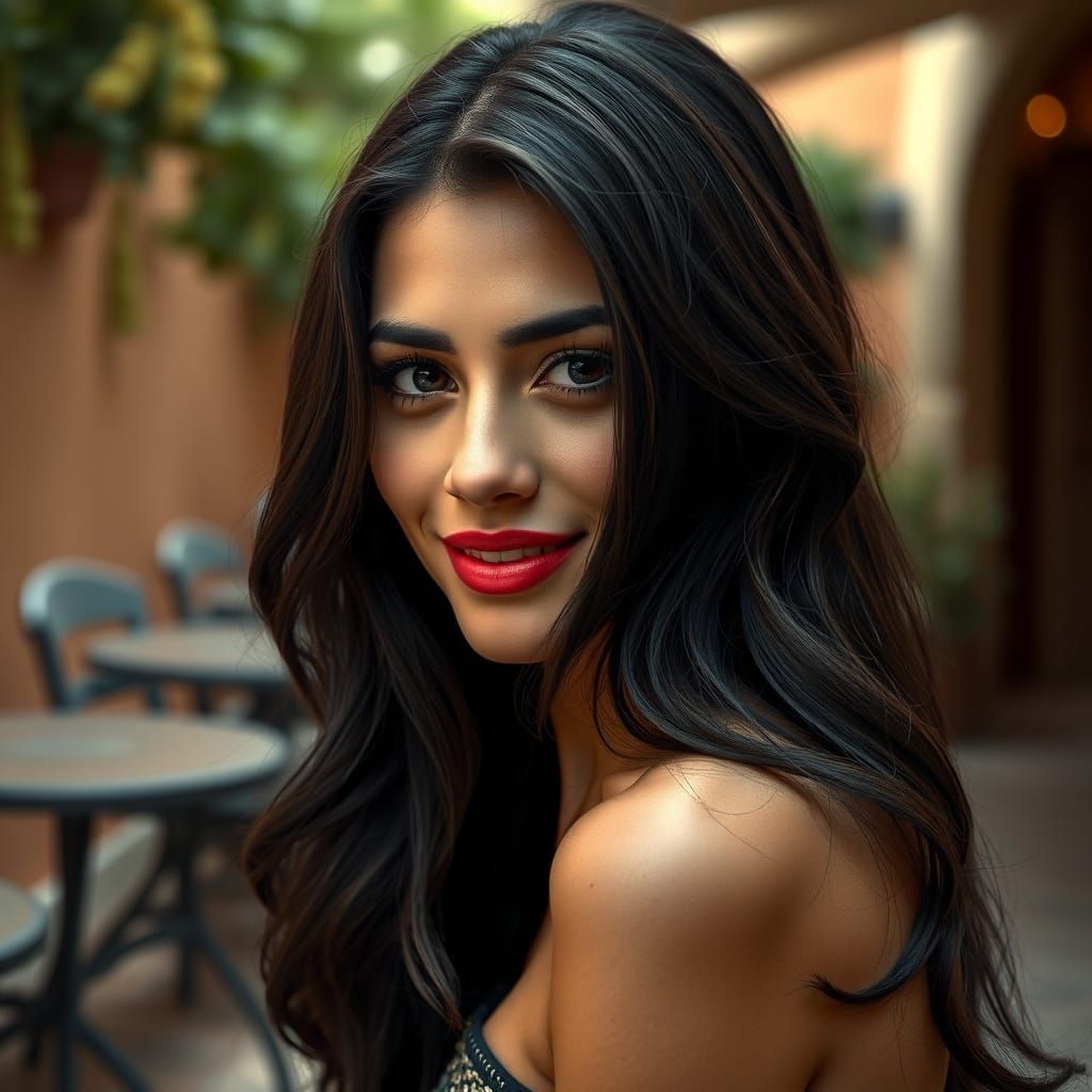 Stunning Italian Beauty in Moody 8K Portrait