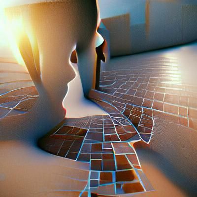 Cutting Through Reality: 3D Artstation Render