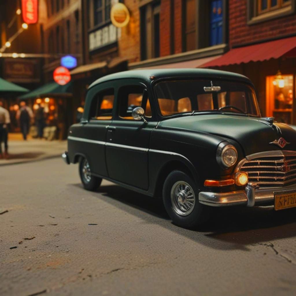 Miniature Hoodlums in a Tilt-Shift Speakeasy