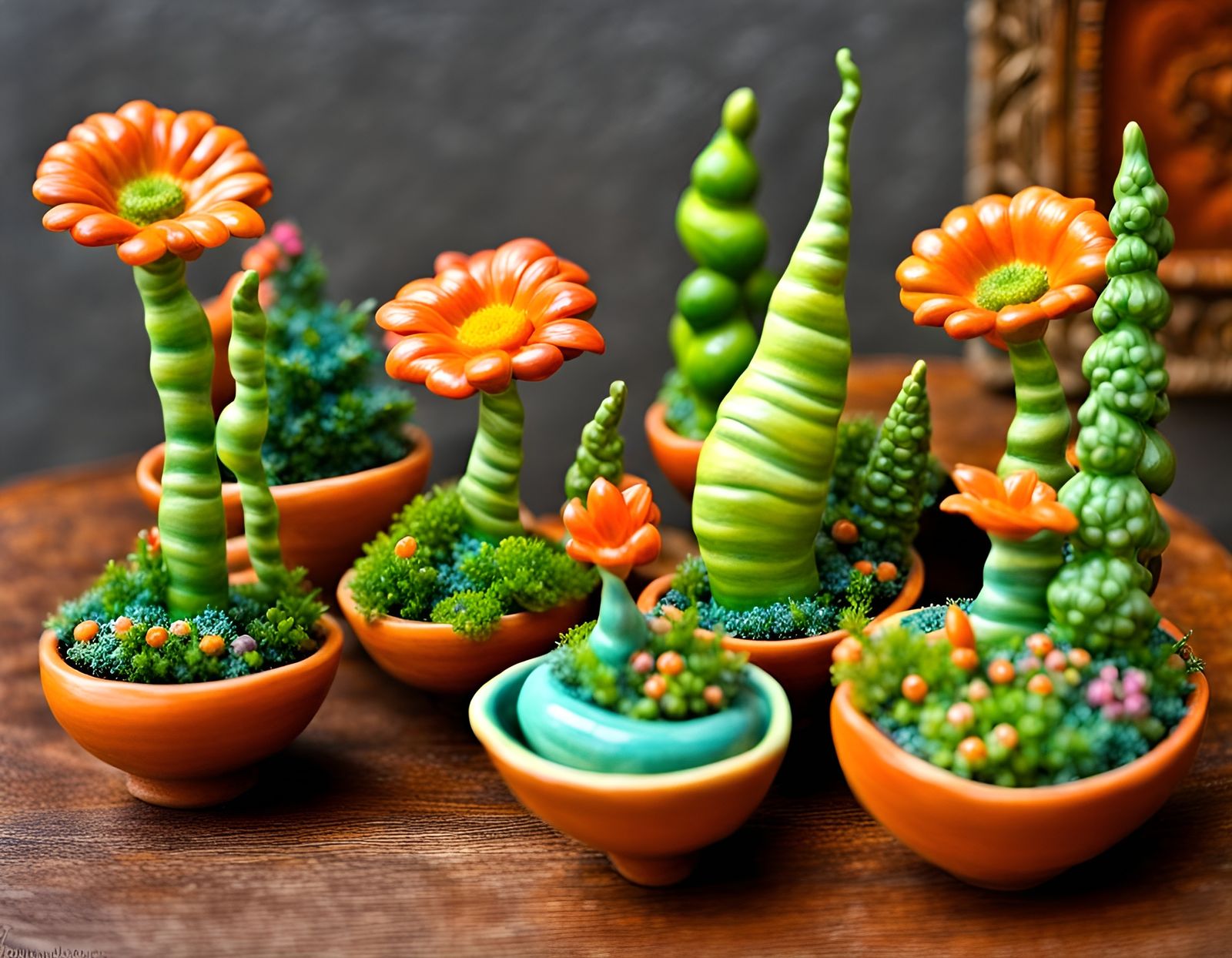 Surreal Miniature Landscape in Seussian Ceramics