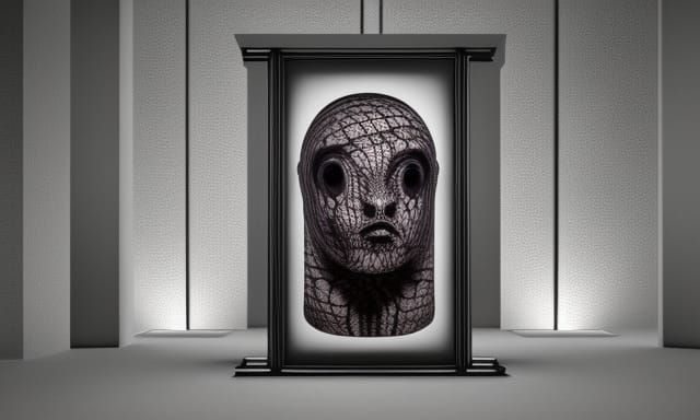 Vaporwave Room with Giger Influences