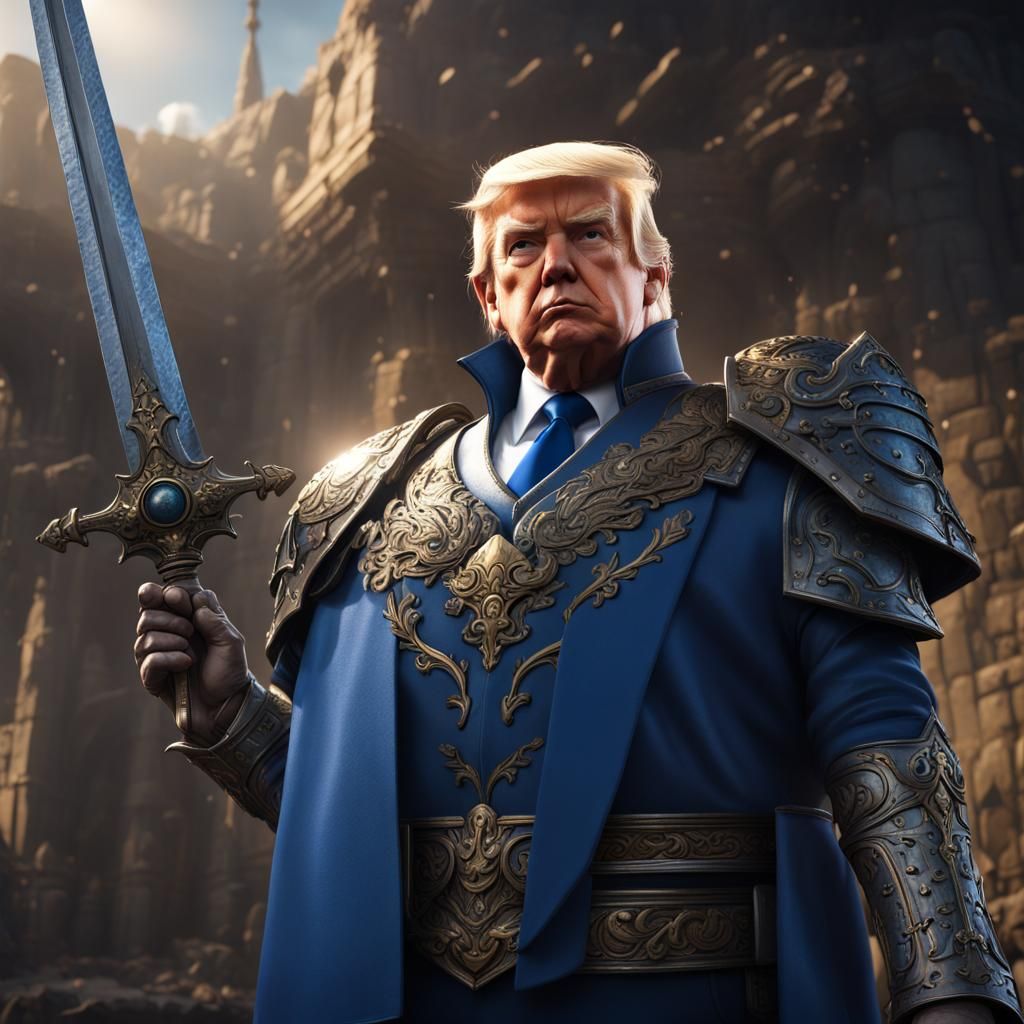 Donald Trump as Armored Knight Concept Art