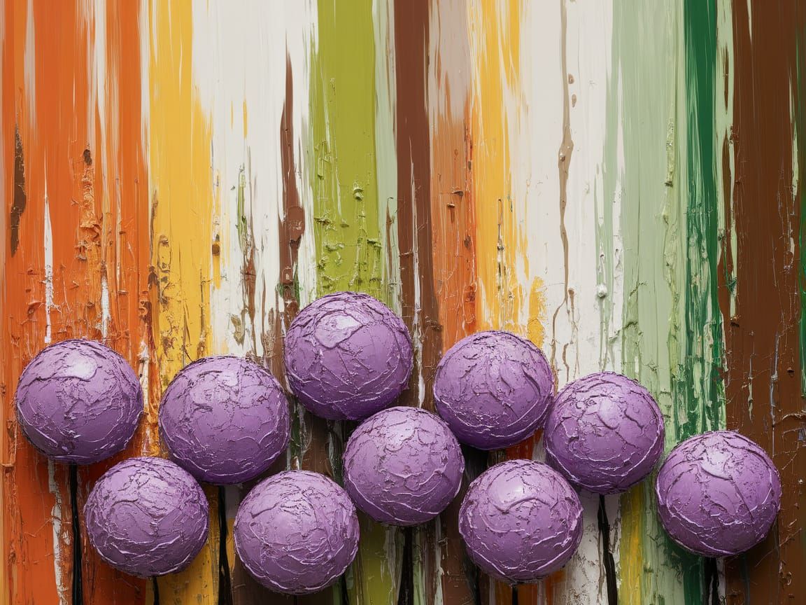 Vibrant Abstract Blooms in Textured Brushstrokes