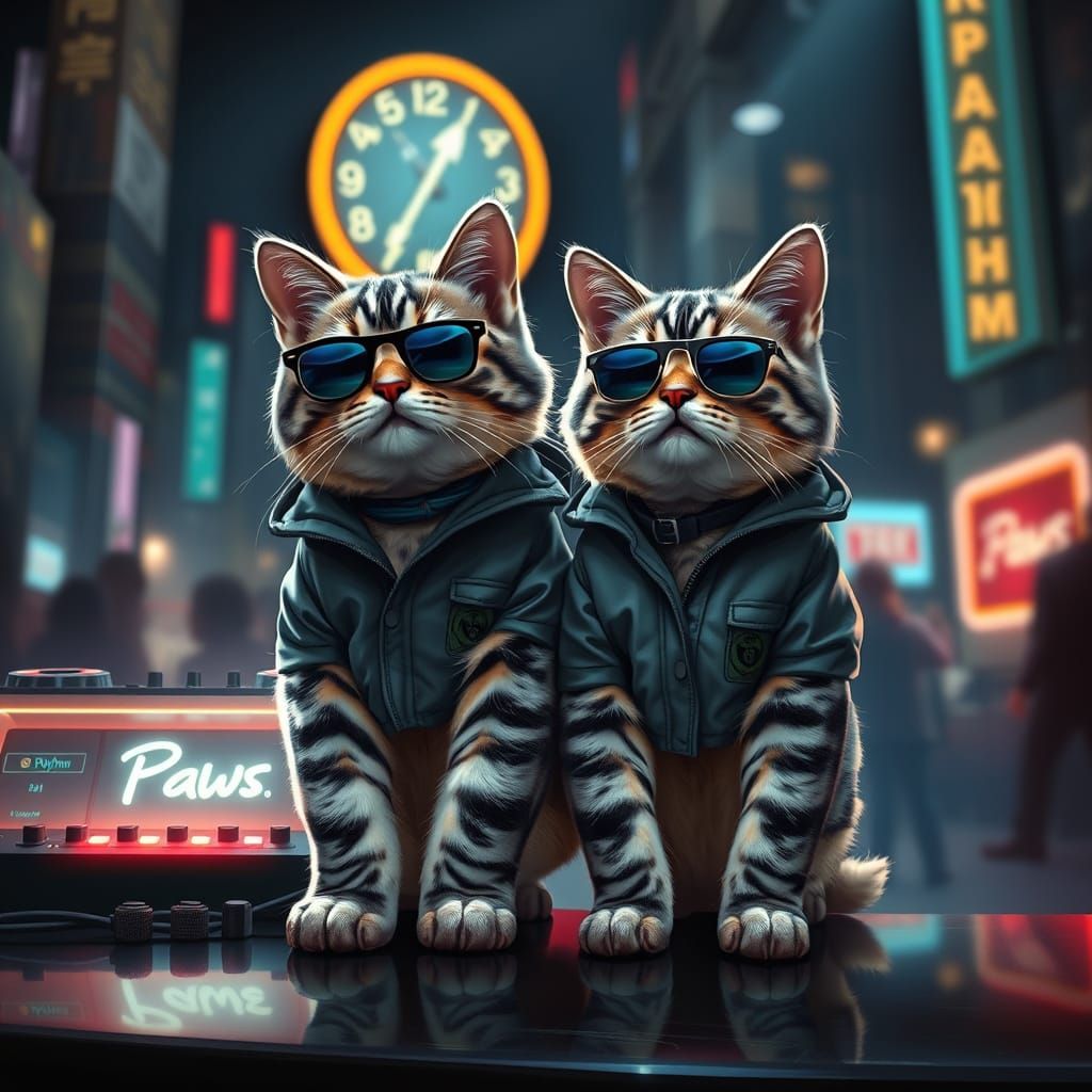 Glamorous Mother and Kitten Duo Spin Grooves in Lofi NYC Nig...