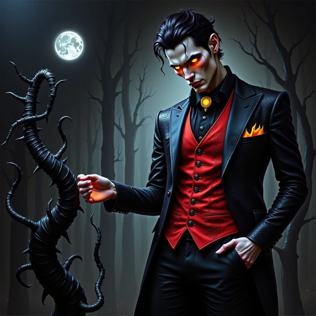 Dark Surreal Portrait of a Tall Man
