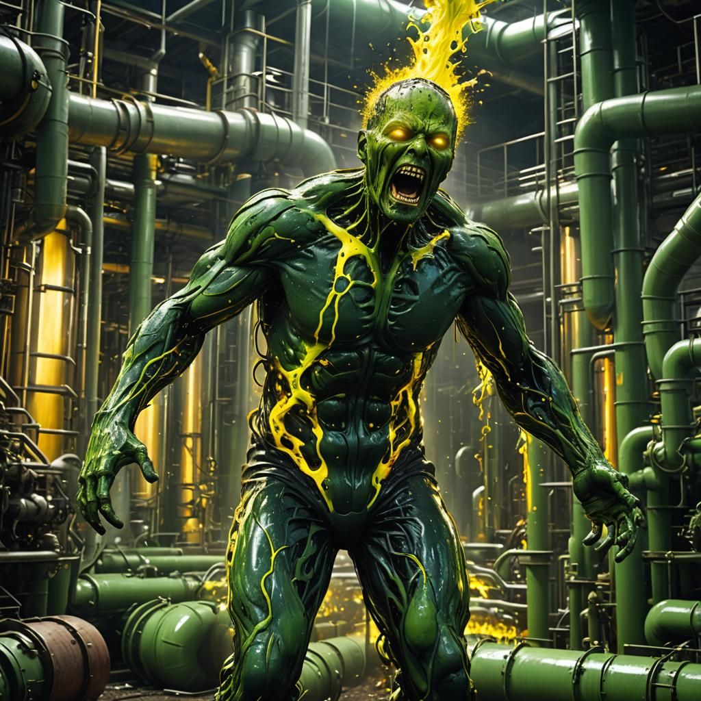 Horrifying Man Covered in Boils Screams in Chemical Plant