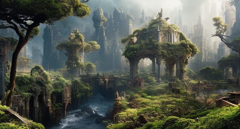 Overgrown New York City in Post-Apocalyptic Art