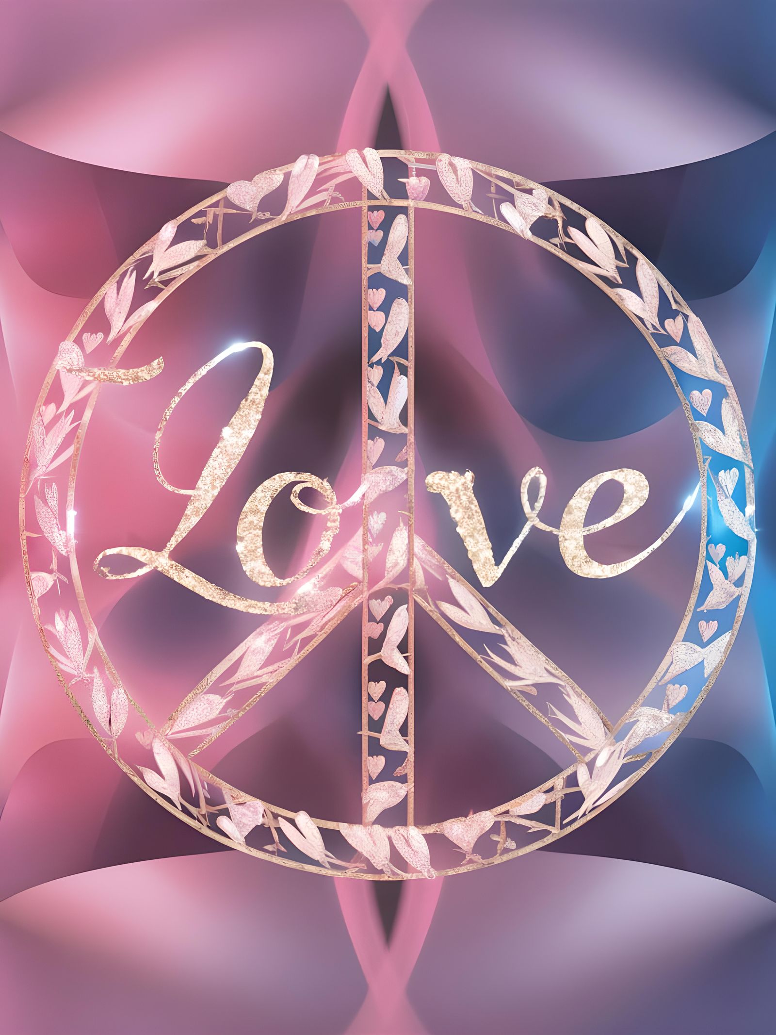 Love Inside a Peace Sign: A Conceptual Image