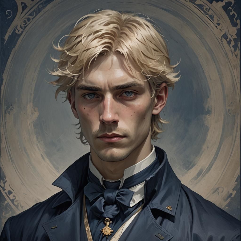 Elegant Portrait of a Student in Art Nouveau Style