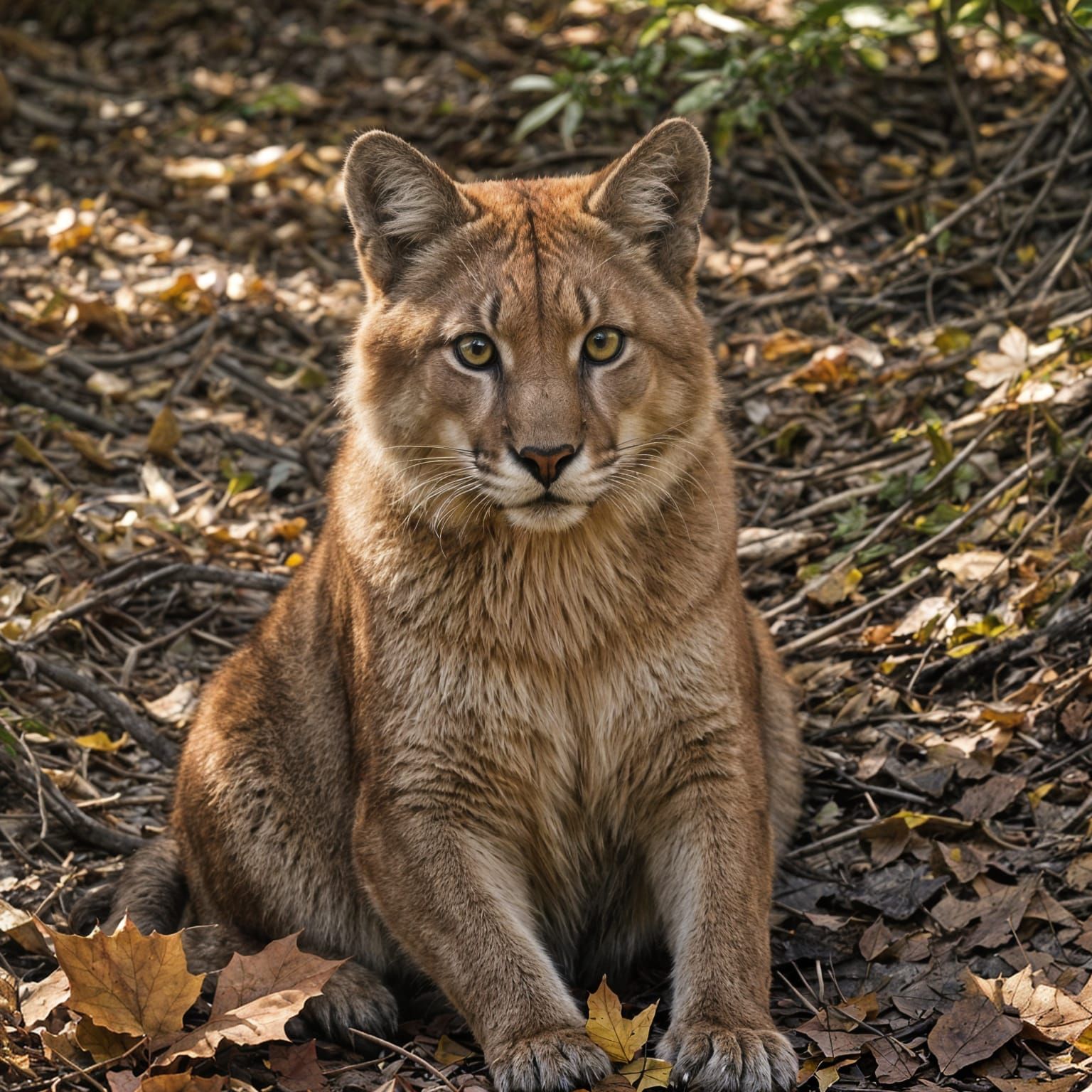 Cougar in Forest Sunlight: A Photography Perspective